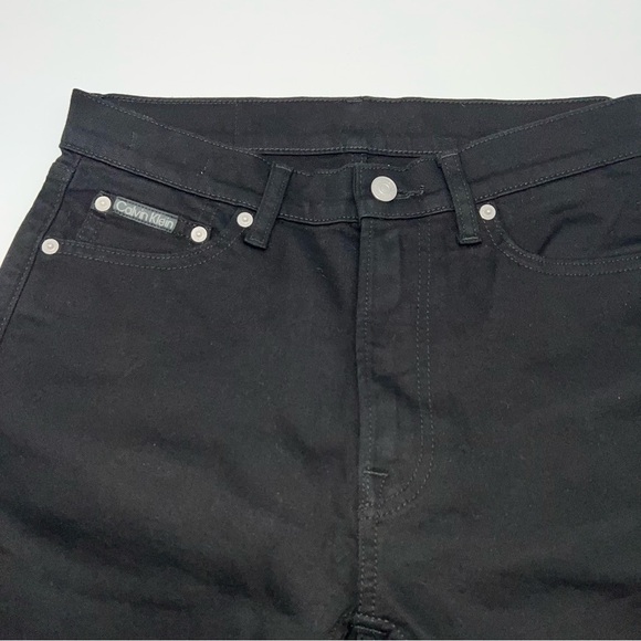 Calvin Klein Men's Black Slim Straight Fit Denim Jeans w/Stretch W28 X L30 - Picture 11 of 14